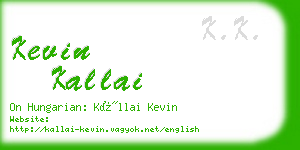 kevin kallai business card